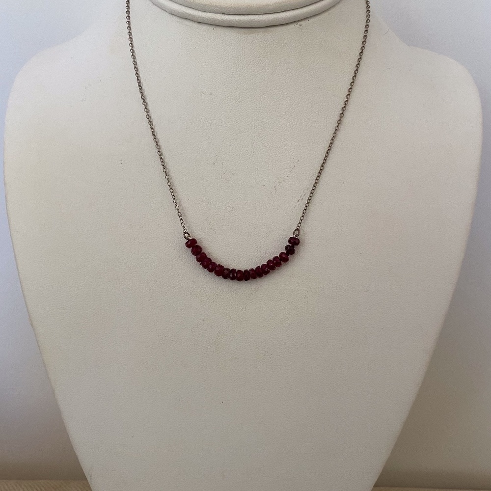 Stunning Ruby Sterling Necklace - Picture 1 of 3